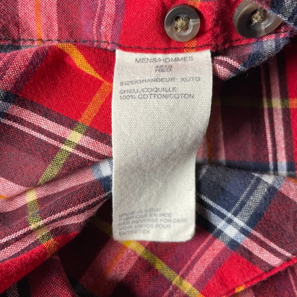 Woolrich Plaid Button Down Short Sleeve Shirt Size medium - Picture 5 of 5